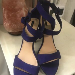 Indigo / cobalt blue Forever 21 sandal heels